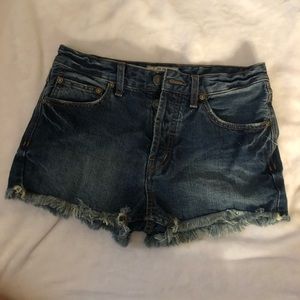 Free people dark wash shorts